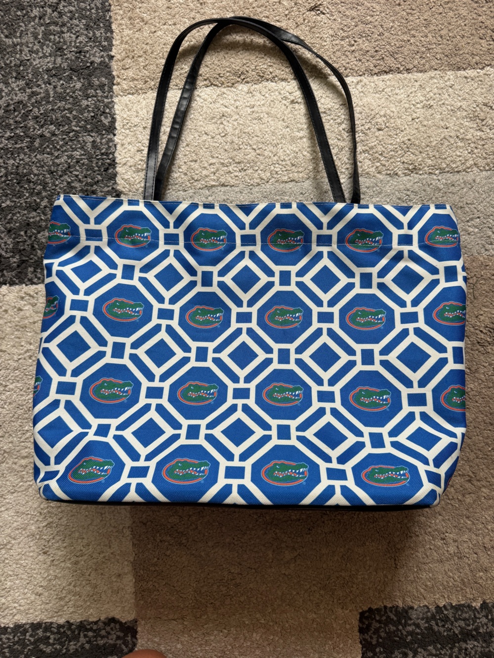 Desden Florida Gators Blue Patterned Womens Large Canvas Tote